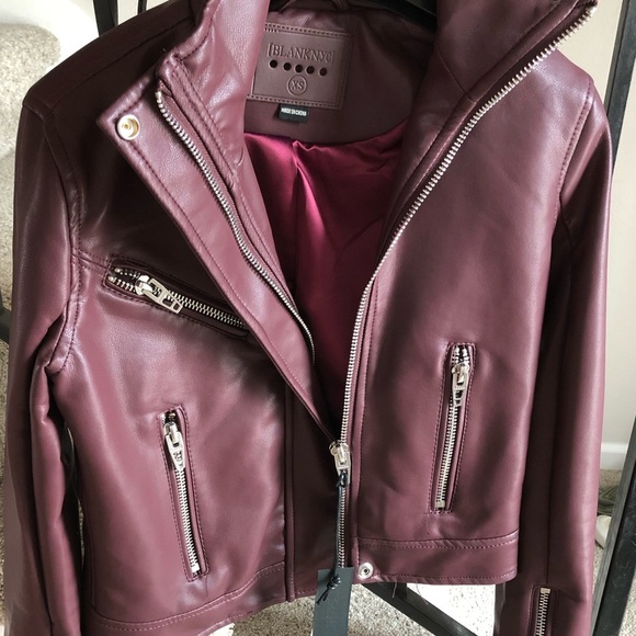 Anthropologie Burgundy Leather Jacket - Picture 5 of 5